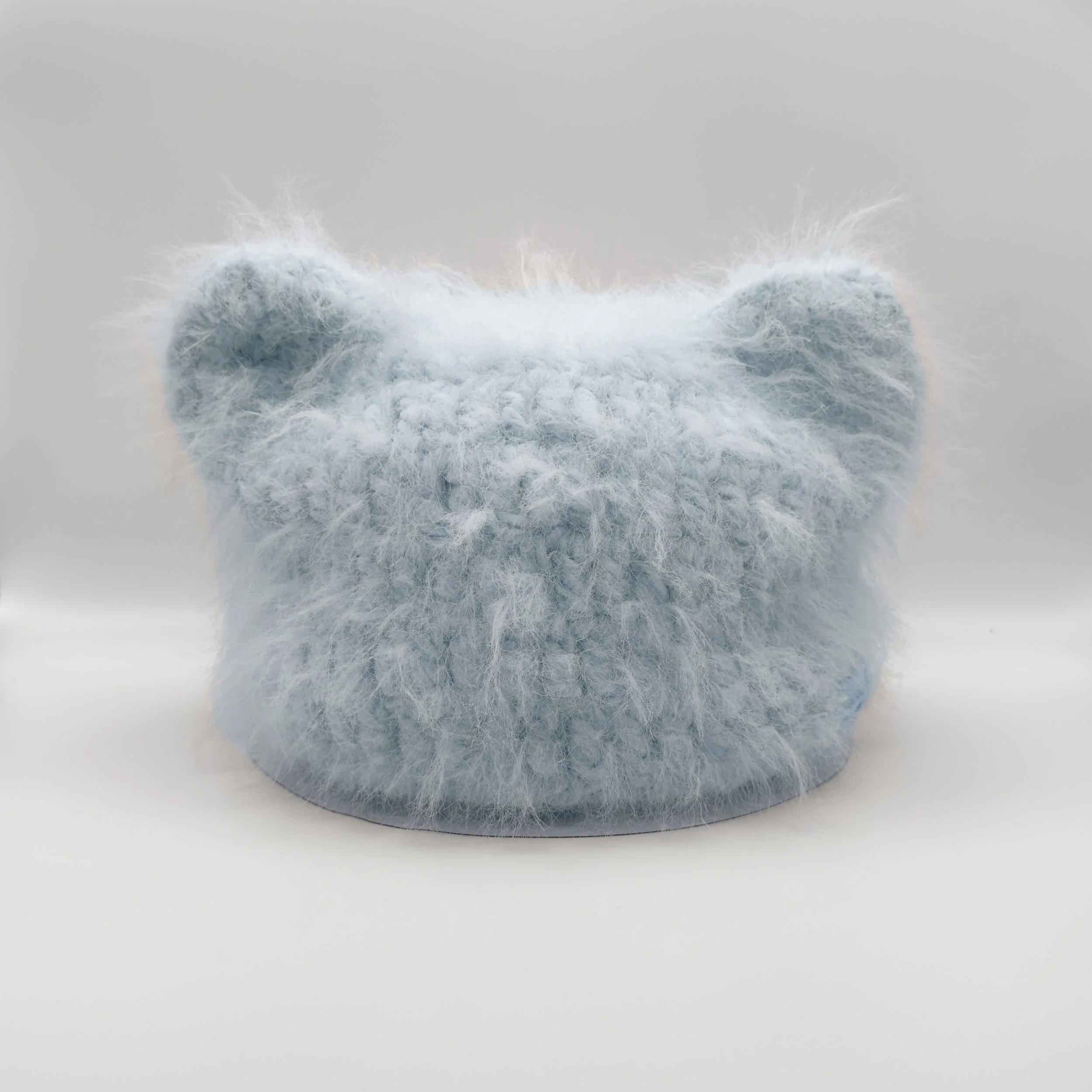 Fuzzy Blue Cat Ear Hat — DREAMREALM